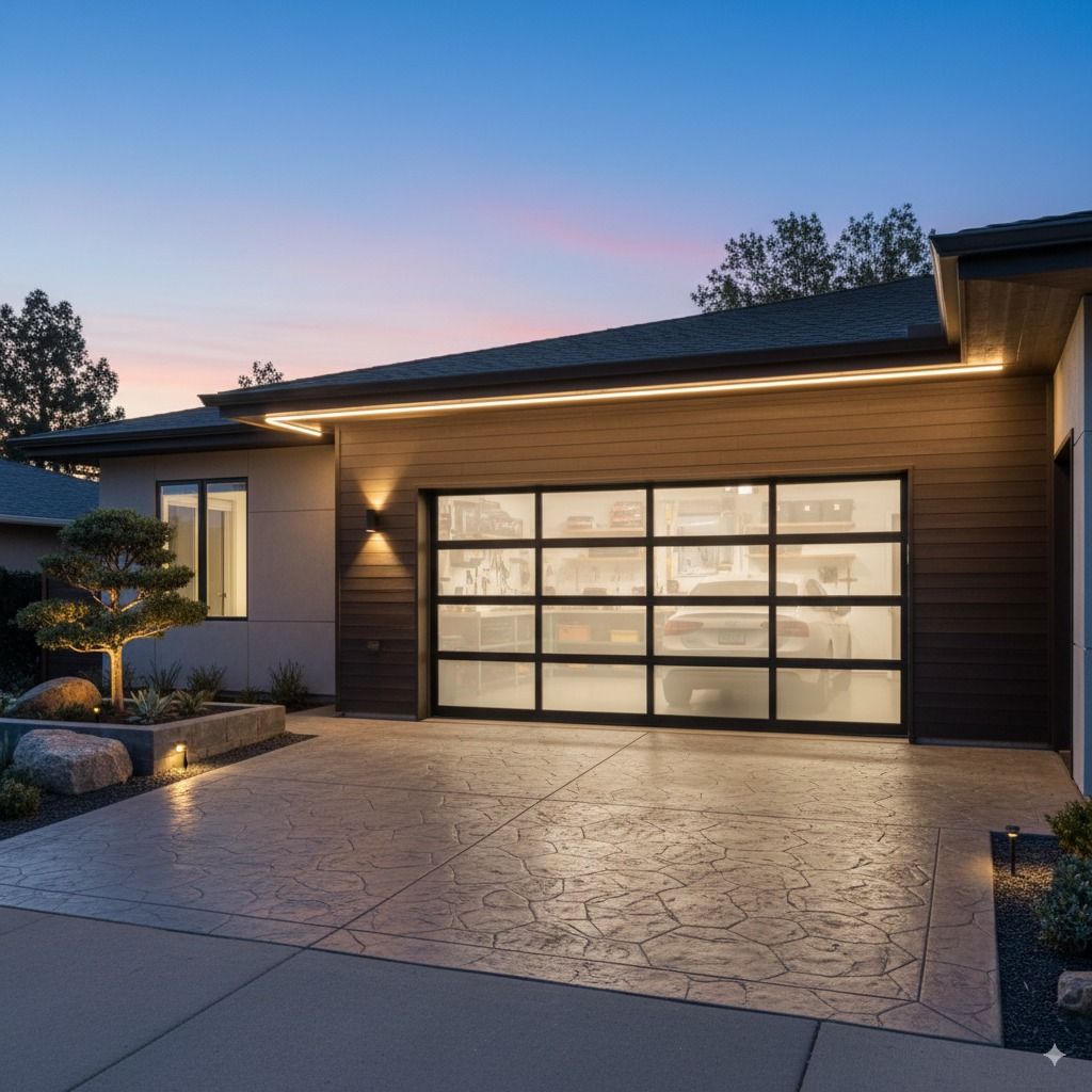 Residential overhead garage door installation by NK Garage Doors